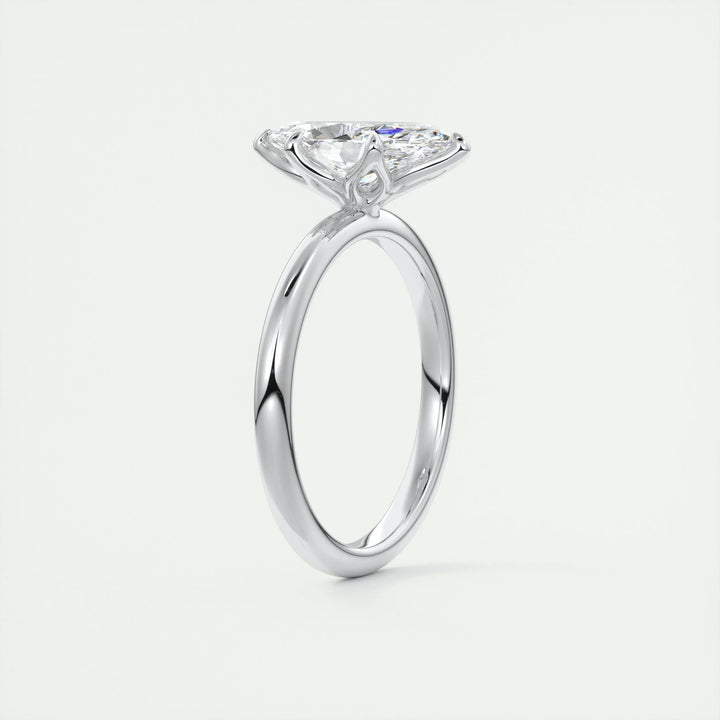1.5ct Marquise Shaped F- VS1 Diamond Solitaire Engagement Ring