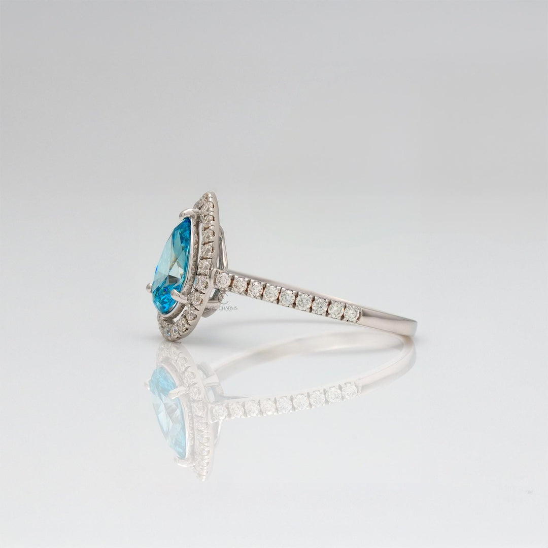 Blue Pear Diamond Aesthetic17. 2ct Pear Diamond on Hand18. Blue Diamond Anniversary Inspiration19. Something Blue Engagement Ring