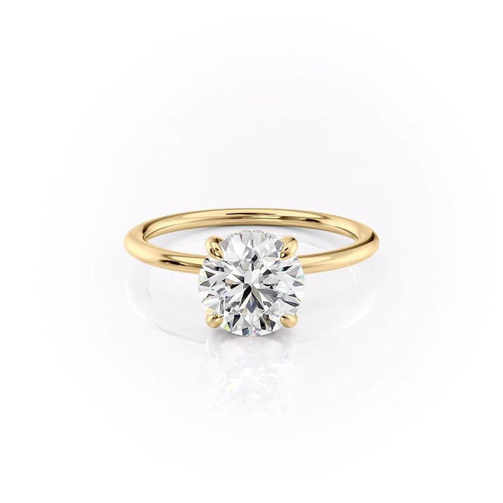 1.50CT Round Lab Grown E/VS2 Diamond Hidden Halo Engagement Ring