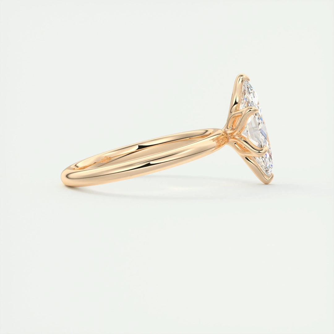 1.5ct Marquise Shaped F- VS1 Diamond Solitaire Engagement Ring