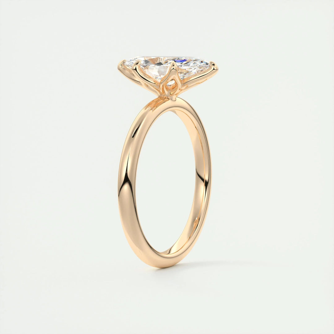 1.5ct Marquise Shaped F- VS1 Diamond Solitaire Engagement Ring