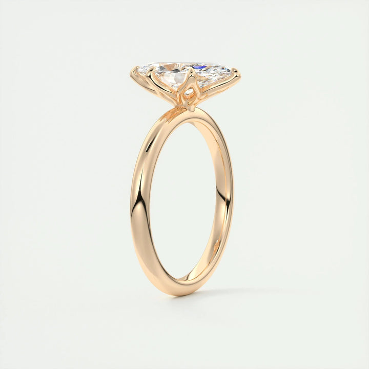 1.5ct Marquise Shaped F- VS1 Diamond Solitaire Engagement Ring