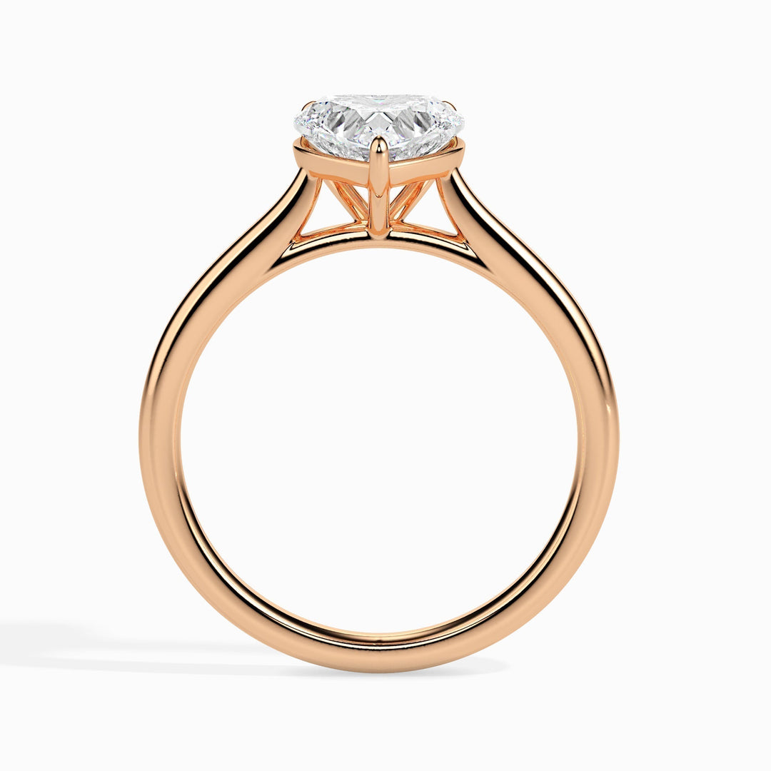 1ct Heart F- VS Lab Grown Diamond Solitaire Engagement Ring