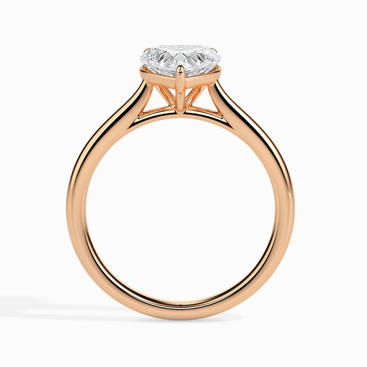 1ct Heart F- VS Lab Grown Diamond Solitaire Engagement Ring