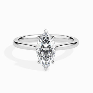 1ct Marquise Shaped F- VS Lab Grown Diamond Solitaire Engagement Ring