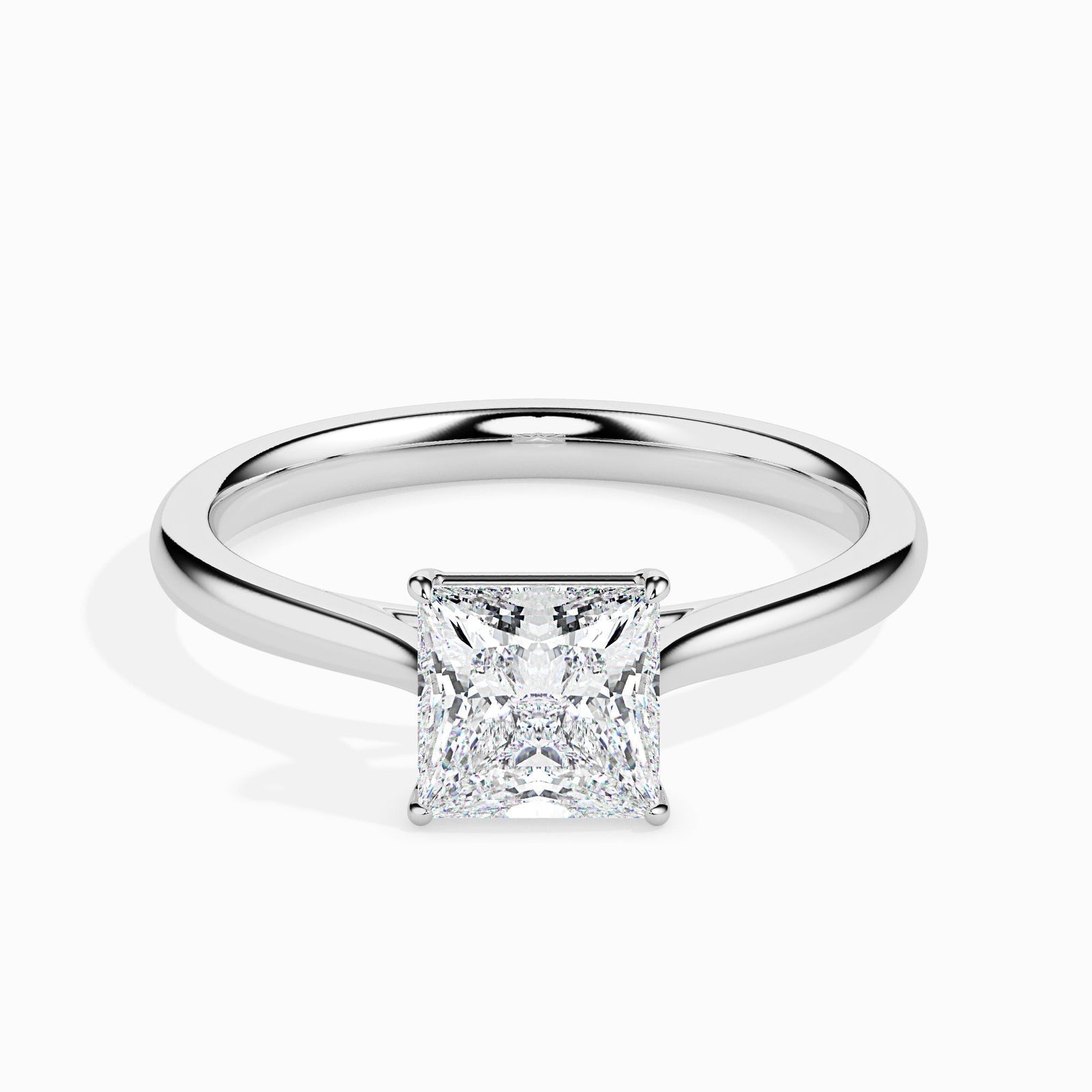 1ct Princess F- VS Lab Grown Diamond Solitaire Engagement Ring