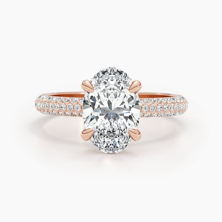 2.81ct Oval Hidden Halo E- VS Lab Grown Diamond Engagement Ring