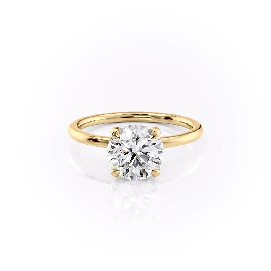 2.0CT Round Lab Grown G/VS1 Diamond Hidden Halo Engagement Ring for Her