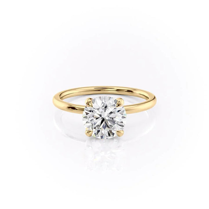 2.0CT Round Lab Grown G/VS1 Diamond Hidden Halo Engagement Ring for Her