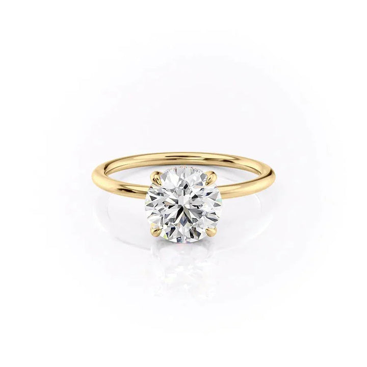 2.0CT Round Lab Grown D/VS1 Diamond Hidden Halo Engagement Ring