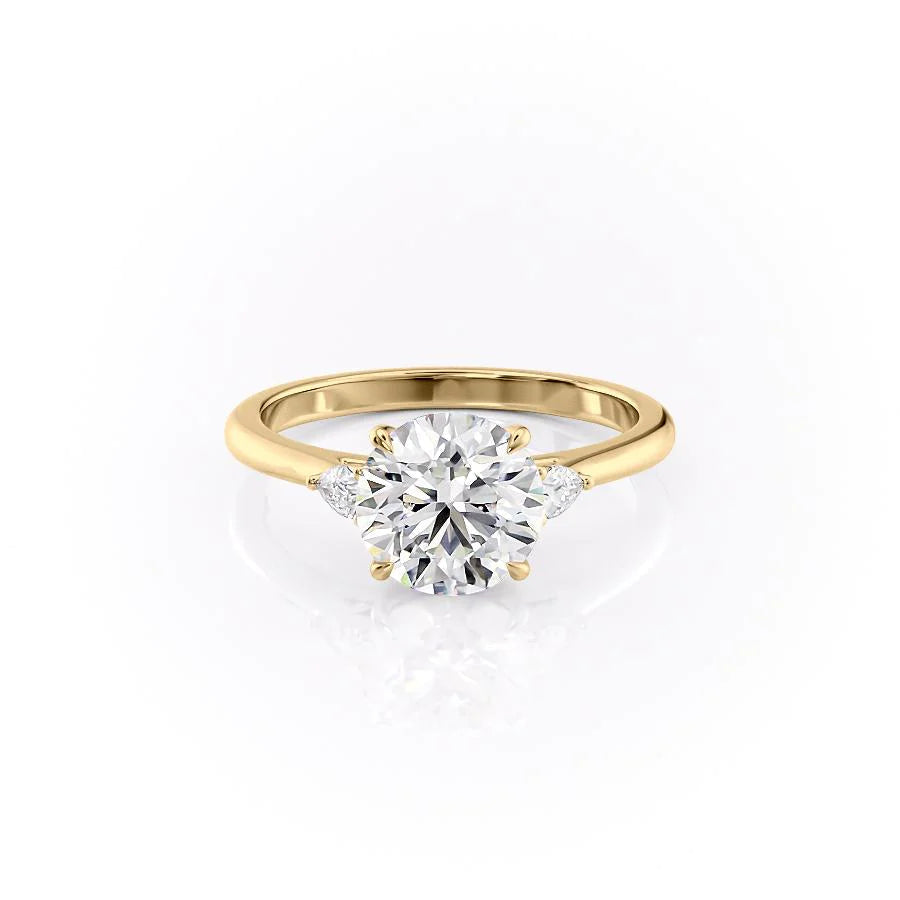 3.0CT Round Lab Grown F/VS1 Three Stone Diamond Engagement Ring
