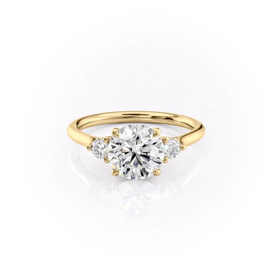 2.0CT Round Lab Grown F/VVS2 Diamond Three Stone Engagement Ring