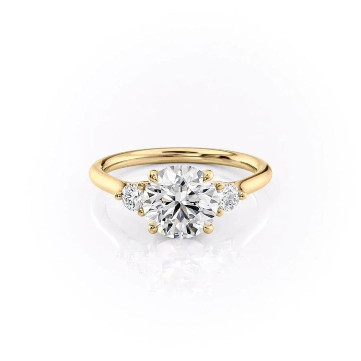 2.0CT Round Lab Grown F/VVS2 Diamond Three Stone Engagement Ring