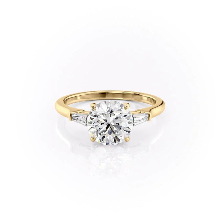 2.50CT Round Lab Grown E/VVS1 Diamond Three Stone Engagement Ring