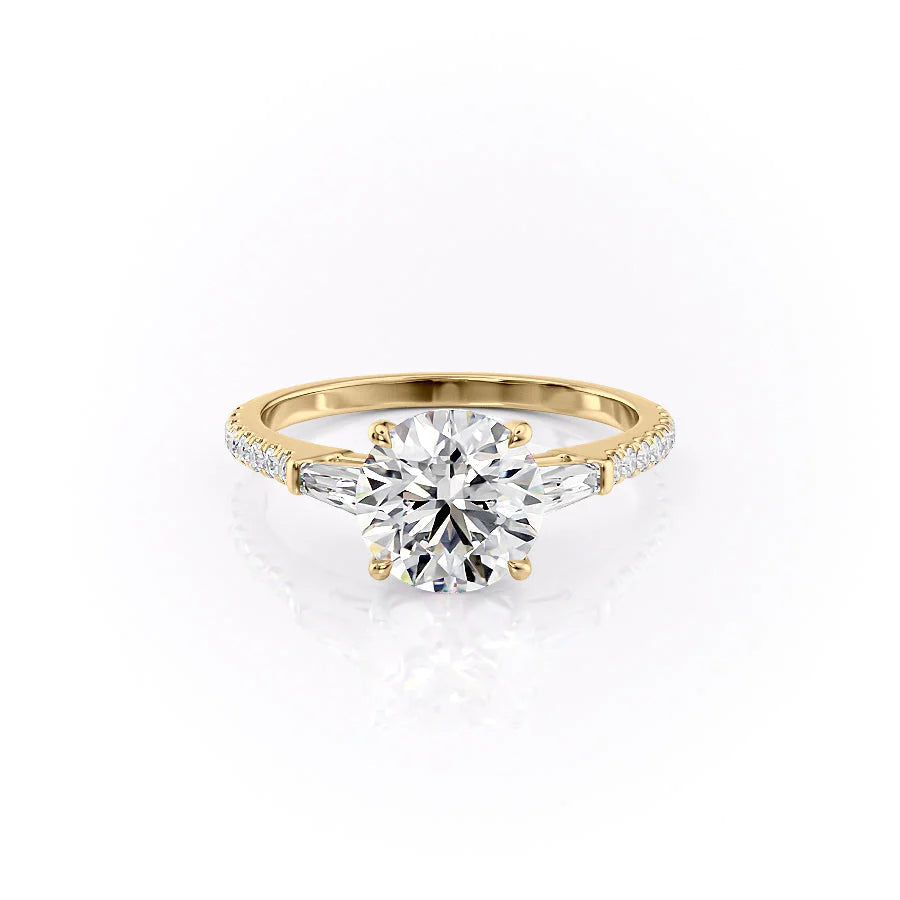 3.50CT Round Lab Grown F/VS1 Diamond Three Stone Engagement Ring