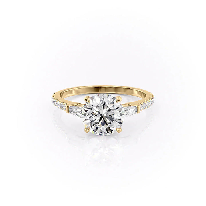 3.50CT Round Lab Grown F/VS1 Diamond Three Stone Engagement Ring