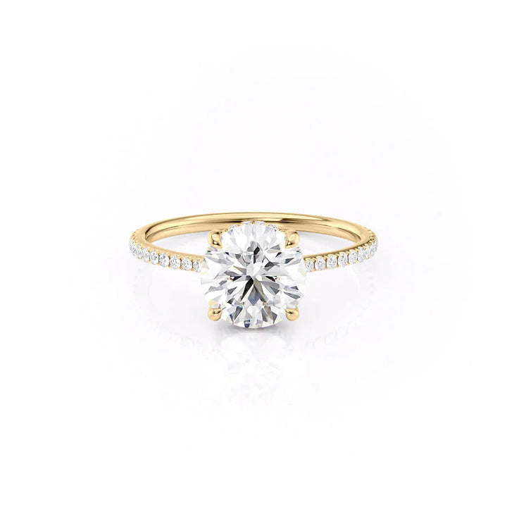 2.50CT Round Lab Grown E/VS2 Diamond Hidden Halo Engagement Ring