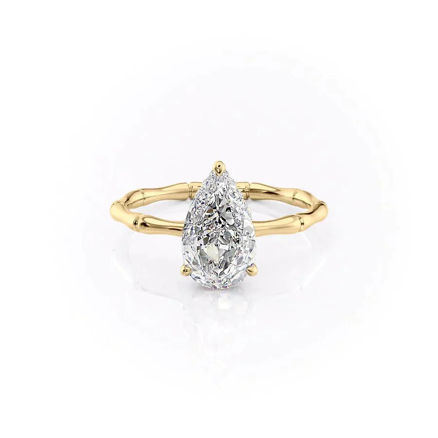 2.50CT Pear Lab Grown F/VVS2 Solitaire Diamond Engagement Ring