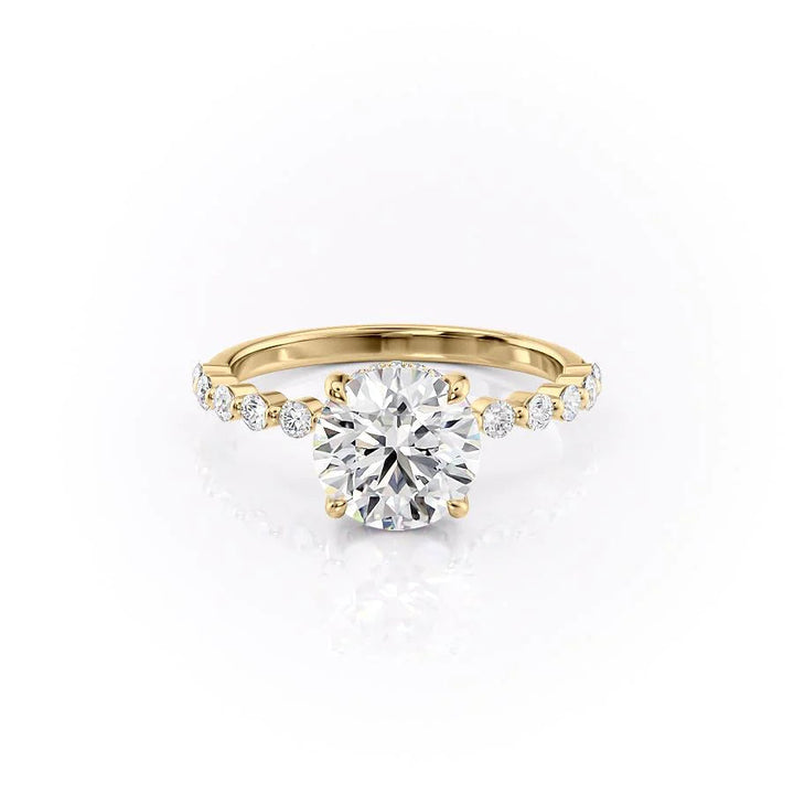 3.0CT Round Lab Grown E/VS2 Diamond Floating Bubble Pave Engagement Ring