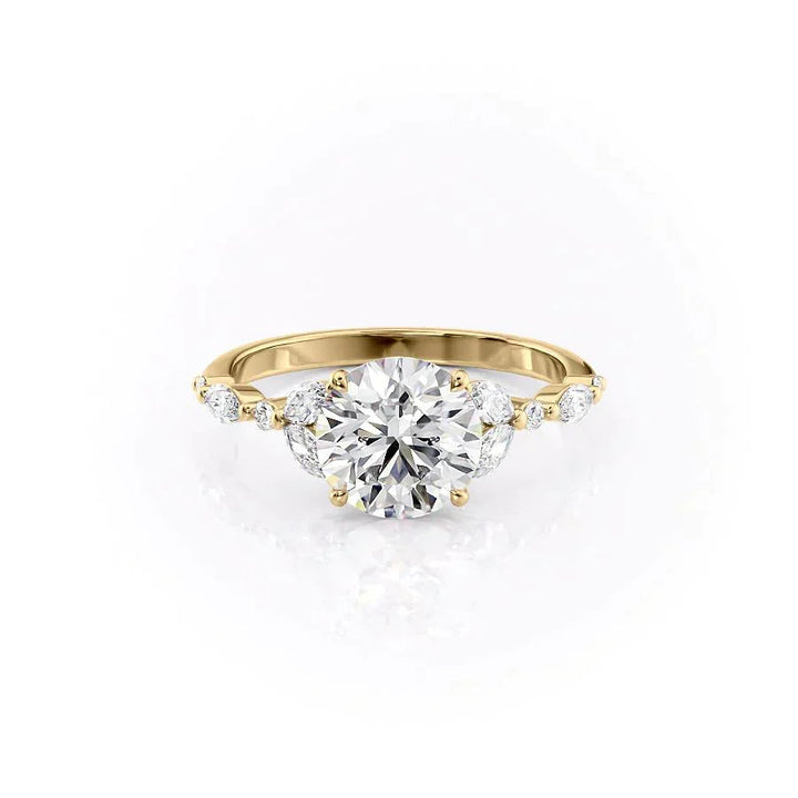 3.50CT Round Lab Grown F/VS2 Diamond Cluster Engagement Ring