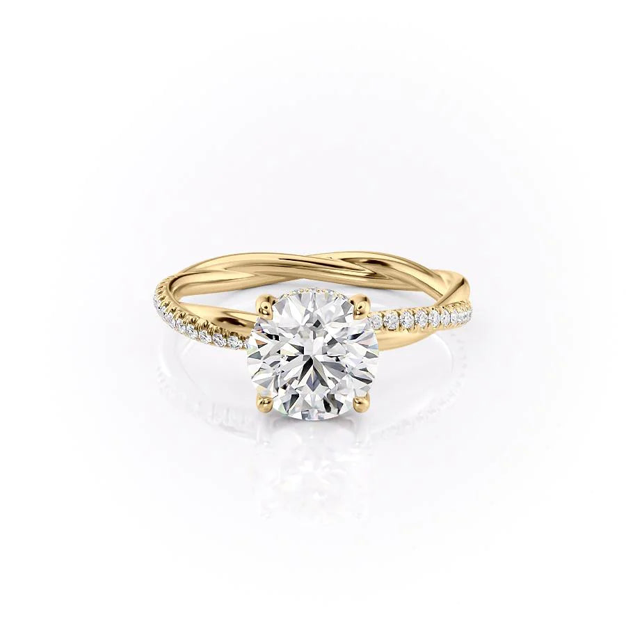2.0CT Round Lab Grown F/VS1 Diamond Infinity Engagement Ring