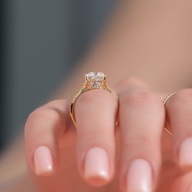 3.0CT Cushion Lab Grown F/VVS2 Diamond Infinity Engagement Ring