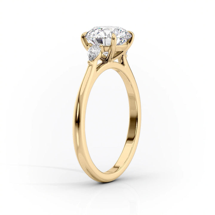 3.0CT Round Lab Grown F/VS1 Three Stone Diamond Engagement Ring