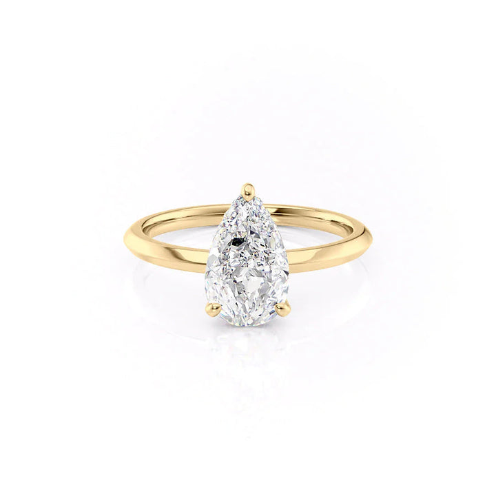 2.50CT Pear Lab Grown D/VVS1 Diamond Solitaire Engagement Ring