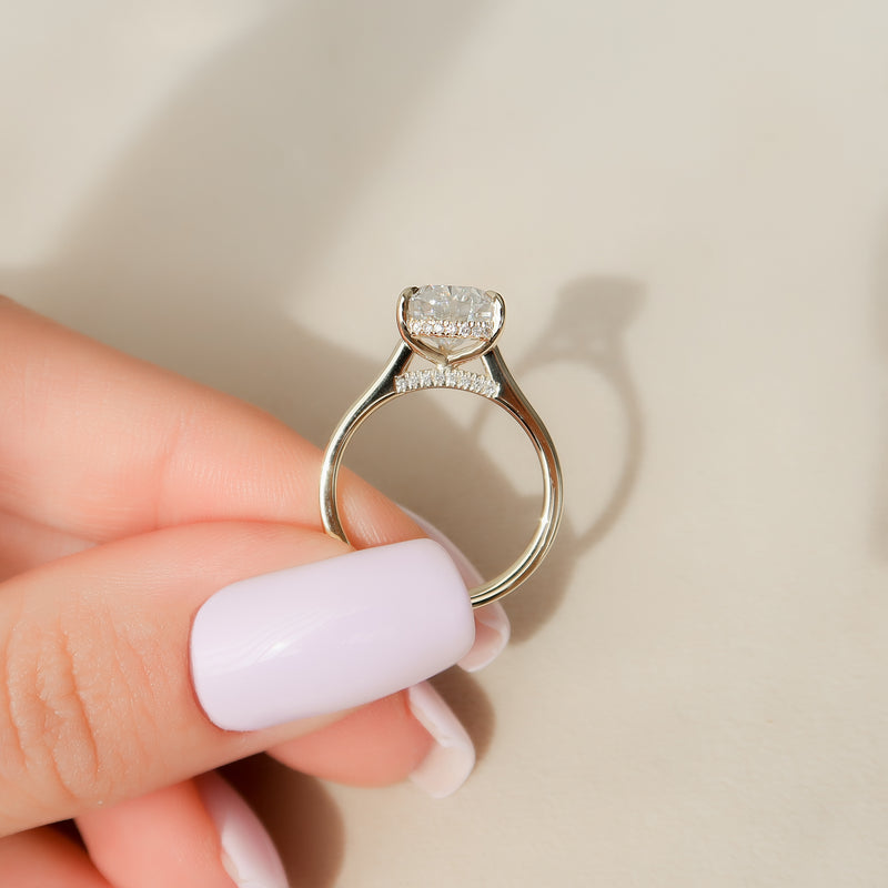 3.0CT Pear Lab Grown F/VVS1 Solitaire Diamond Engagement Ring