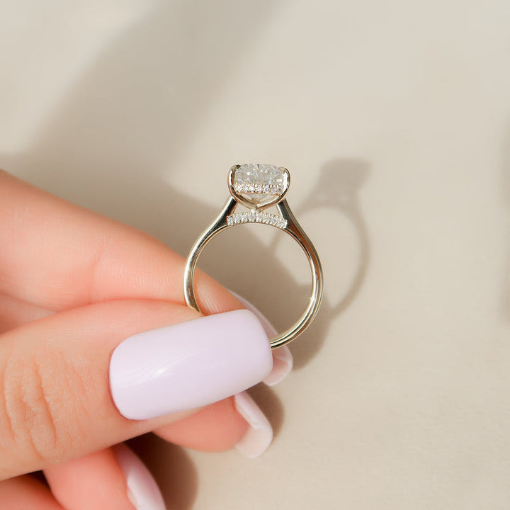 3.0CT Pear Lab Grown F/VVS1 Solitaire Diamond Engagement Ring