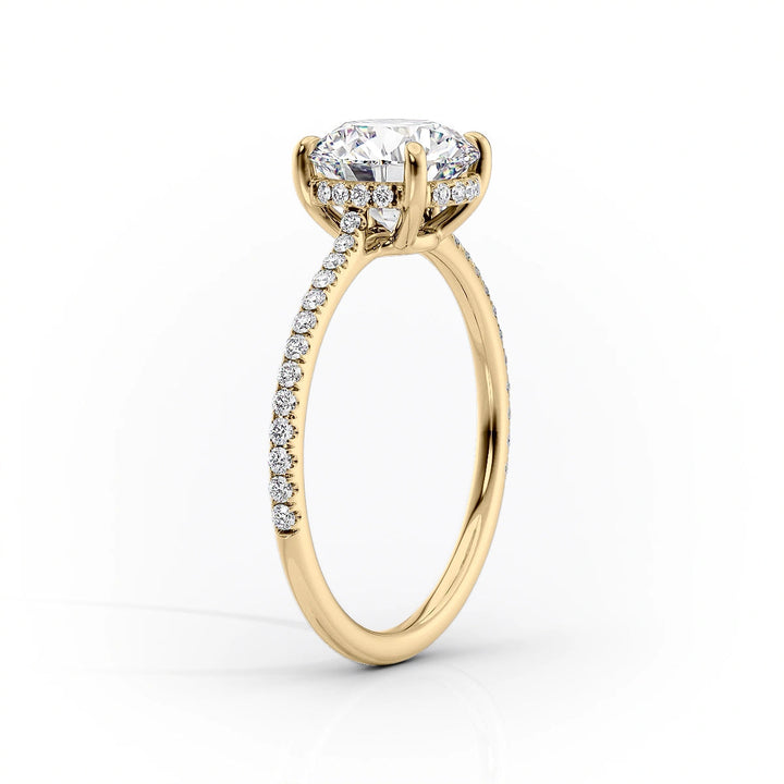 2.50CT Round Lab Grown E/VS2 Diamond Hidden Halo Engagement Ring