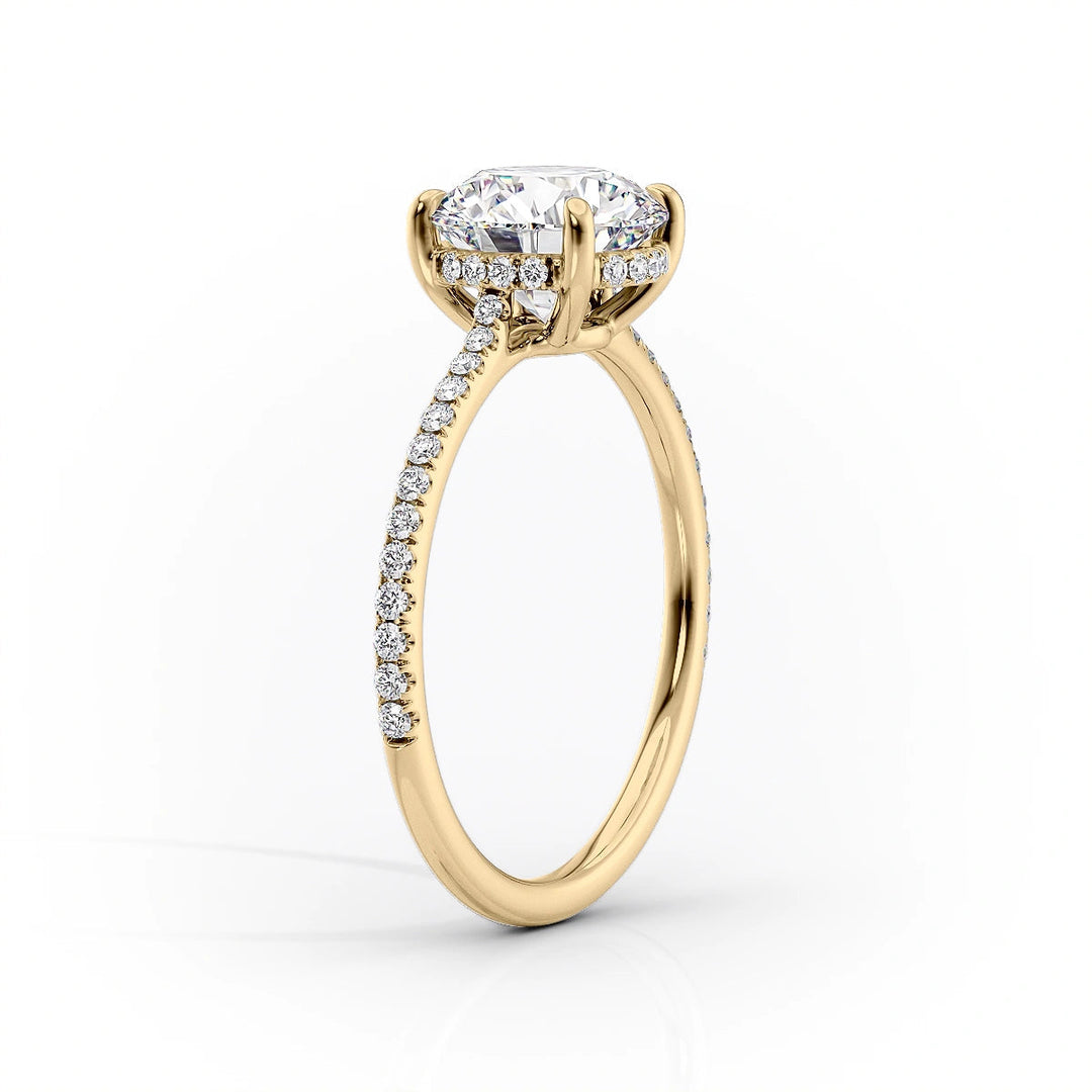 4.0CT Elongated Cushion Lab Grown F/VVS1 Diamond Hidden Halo Engagement Ring