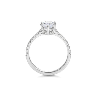 2ct Marquise Cut Lab Grown Diamond Pave Engagement Ring