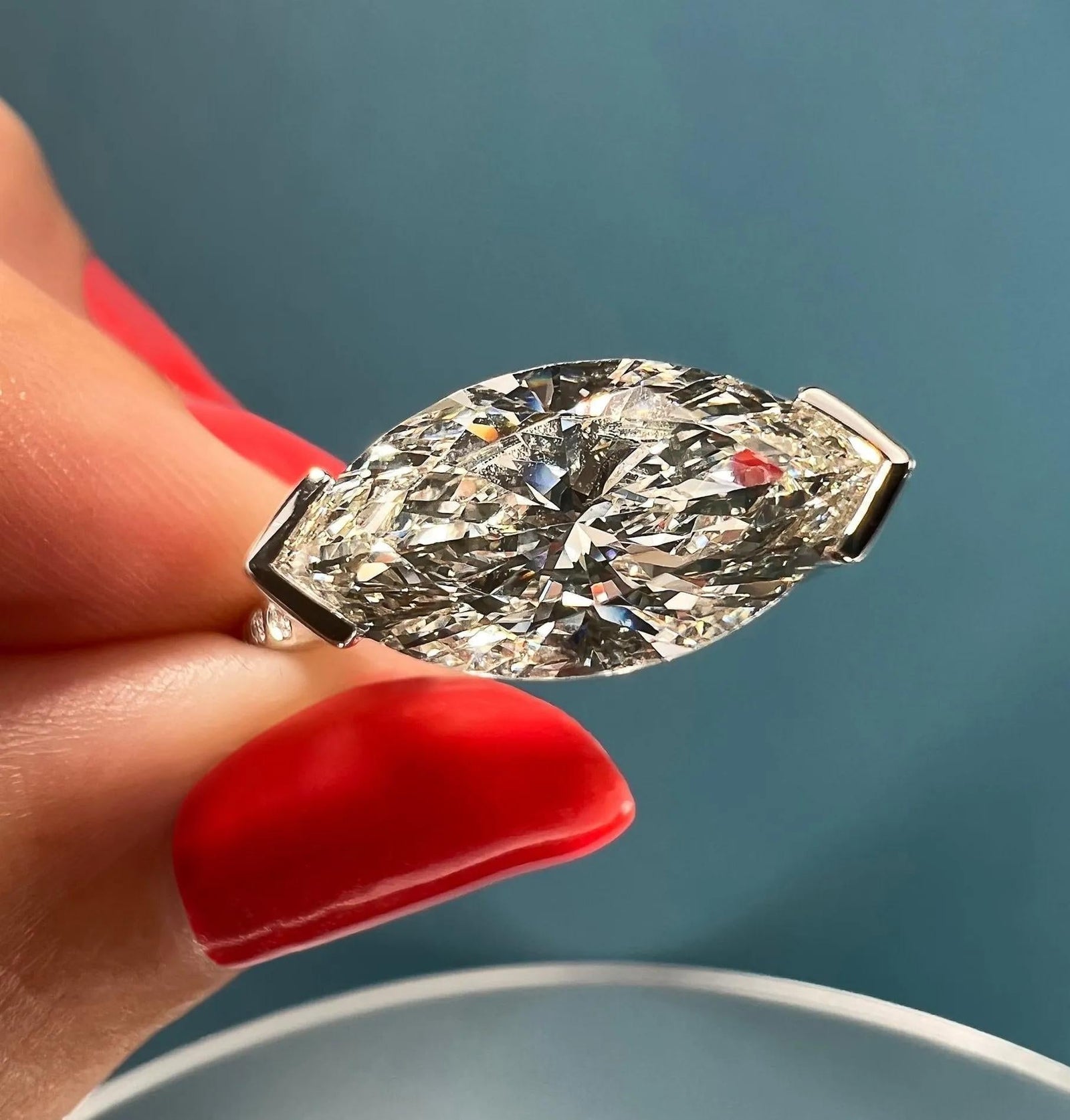 2ct Marquise F- VS1 Lab Grown Diamond Solitaire Engagement Ring