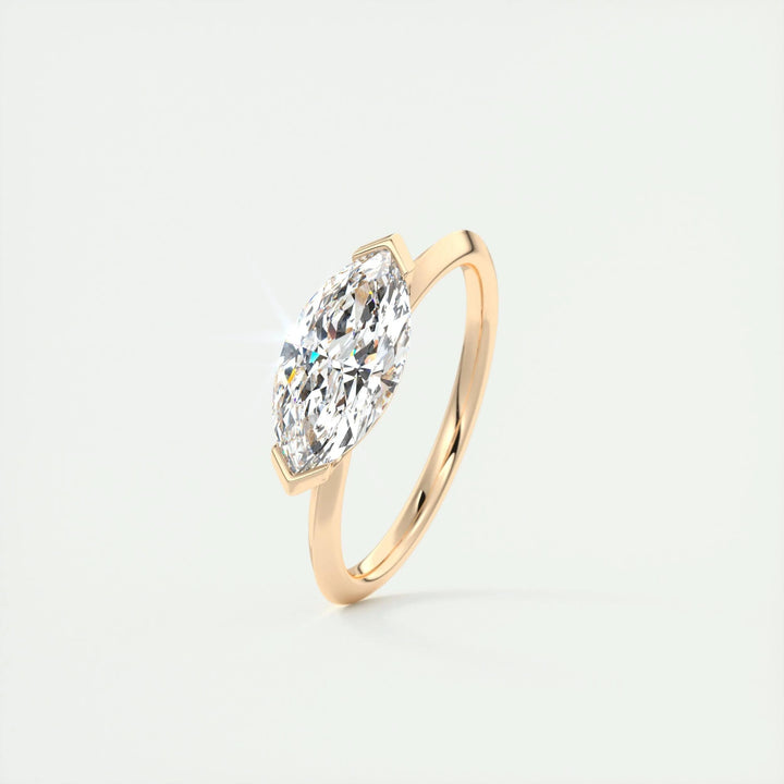 2ct Marquise F- VS1 Lab Grown Diamond Solitaire Engagement Ring