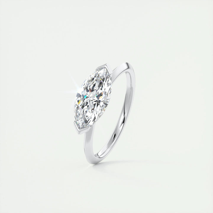 2ct Marquise F- VS1 Lab Grown Diamond Solitaire Engagement Ring