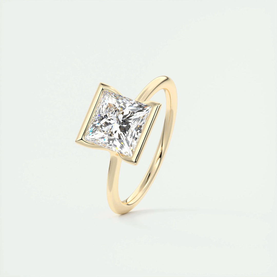 2ct Princess Cut Lab Grown Diamond Solitaire Engagement Ring