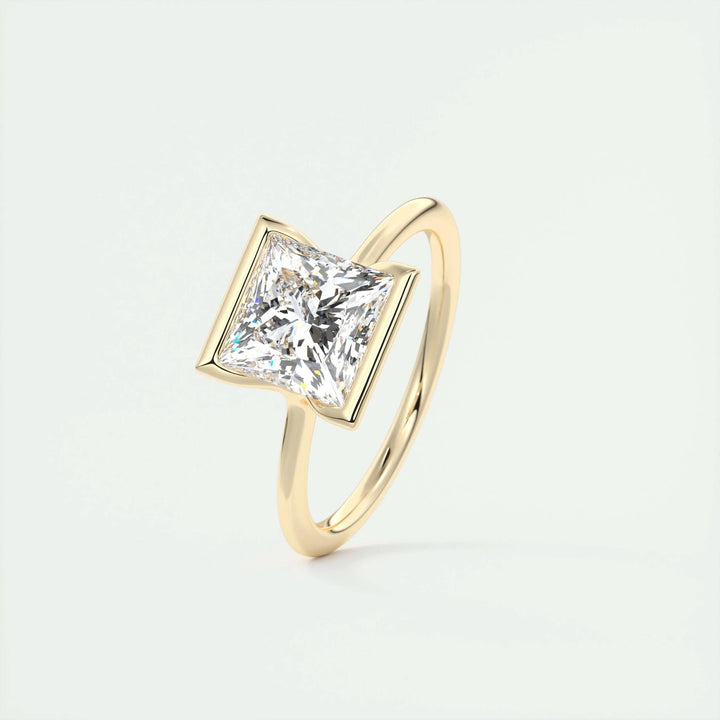 2ct Princess Cut Lab Grown Diamond Solitaire Engagement Ring