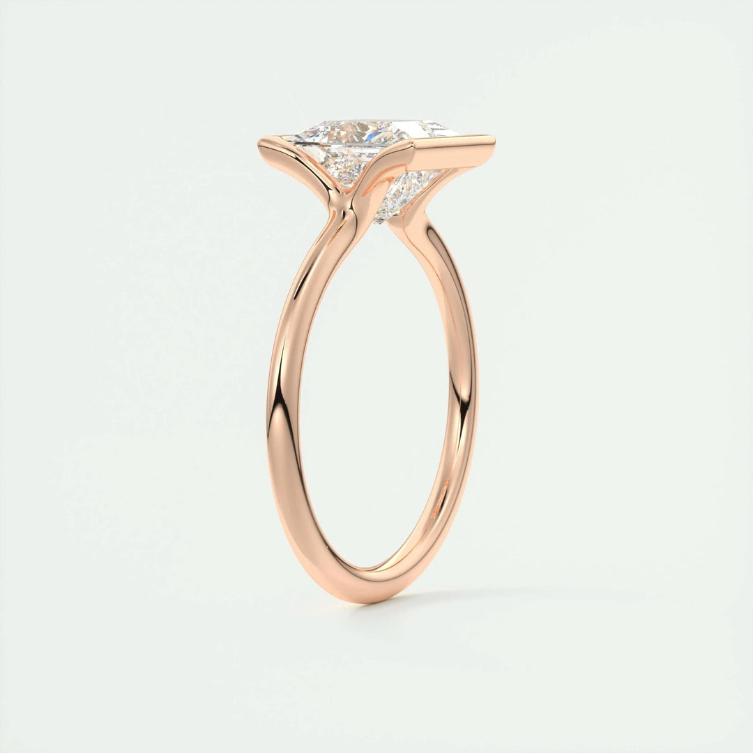 2ct Princess Cut Lab Grown Diamond Solitaire Engagement Ring