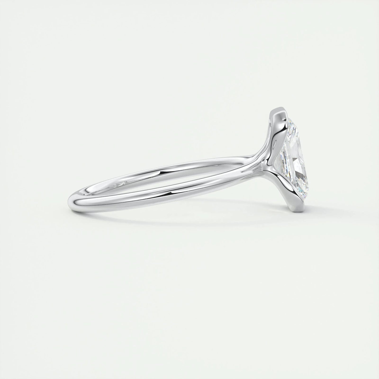 2ct Radiant F- VS1 Lab Grown Diamond Solitaire Engagement Ring