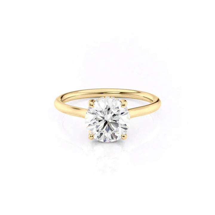 2.0CT Round Lab Grown E/VS1 Diamond Hidden Halo Engagement Ring