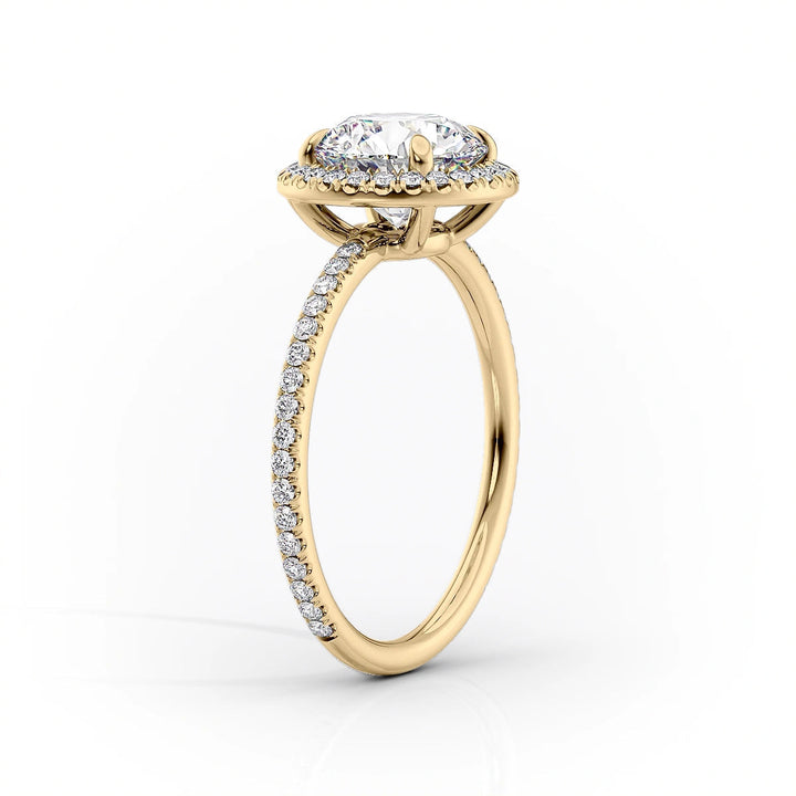1.50CT Round Lab Grown F/VS1 Halo Diamond Engagement Ring