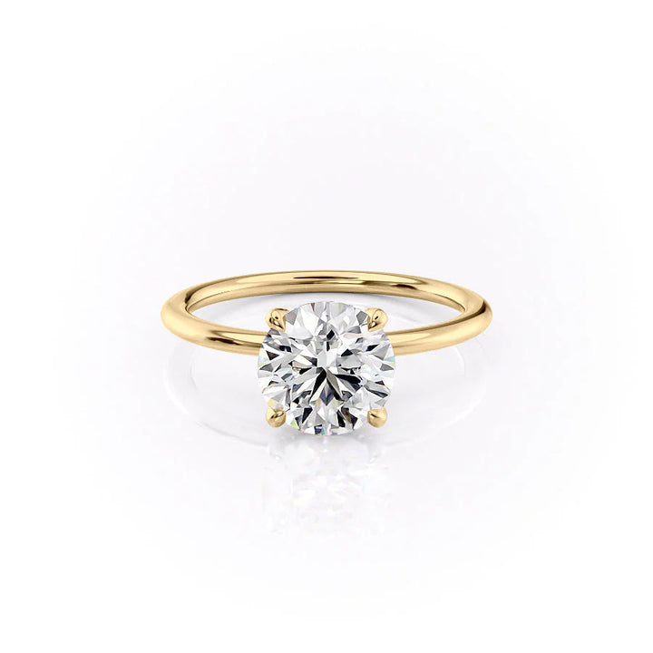 3.0CT Round Lab Grown D/VS1 Tulip Set Diamond Engagement Ring
