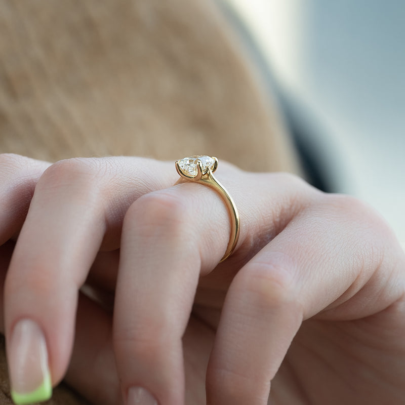1.50CT Cushion Lab Grown E/VS2 Diamond Solitaire Engagement Ring