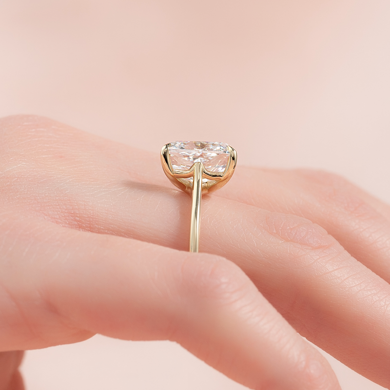 Cushion halo engagement ring, Cushion pave engagement ring, Cushion vintage engagement ring, 