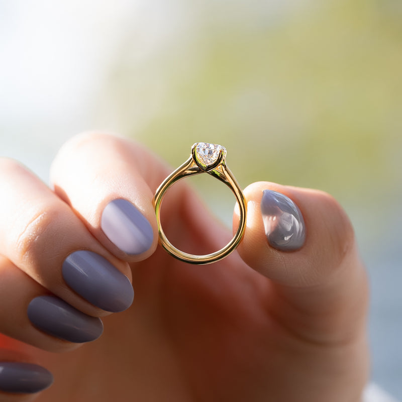 3.0CT Pear Lab Grown E/VS1 Solitaire Diamond Engagement Ring