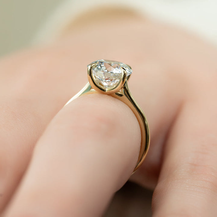 0.75CT Round Lab Grown Diamond Solitaire E/VS1 Engagement Ring
