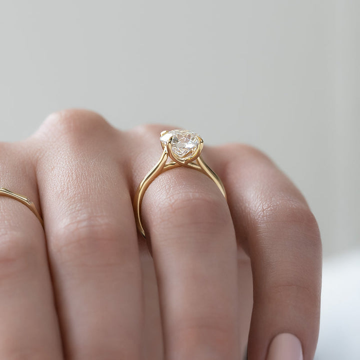 0.75CT Round Lab Grown Diamond Solitaire E/VS1 Engagement Ring
