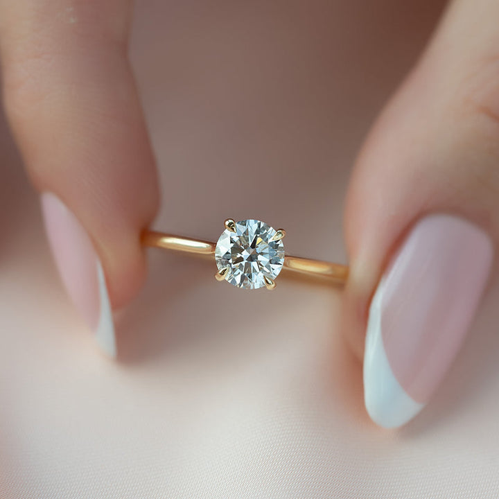 0.75CT Round Lab Grown Diamond Solitaire E/VS1 Engagement Ring