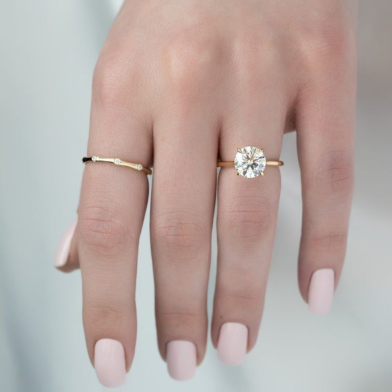 0.75CT Round Lab Grown Diamond Solitaire E/VS1 Engagement Ring